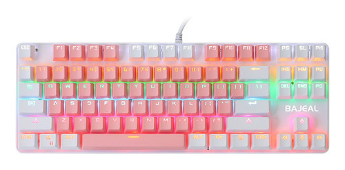 Teclado Mecánico Con Cable 87 Teclas Mixta De Luz Mecánica