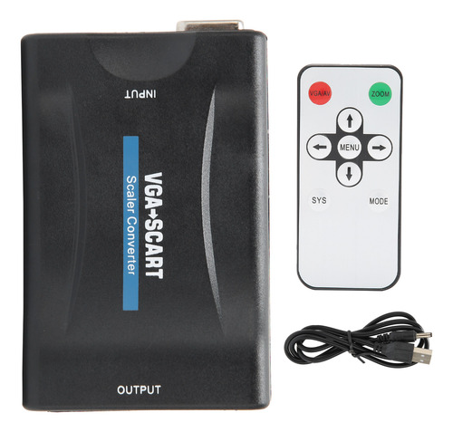 Convertidor De Video Vga A Scart, Adaptador Hd, Suministros