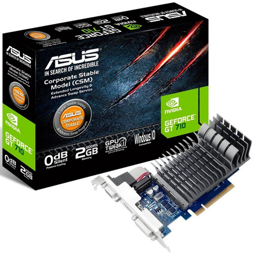 Asus Geforce Gt710 2gb Ddr3 Gt 710 Low Profile Silent Hdmi