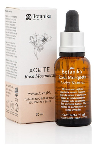 Aceite Rosa Mosqueta Natural Prensado En Frio Botanika X30ml