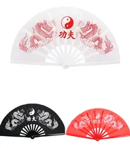 Comprar Abanico Tela Varillas Plásticos Kung Fu Tai Chi Dragón