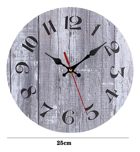 Relojes Colgantes Reloj De Pared De Madera Silencioso Gris
