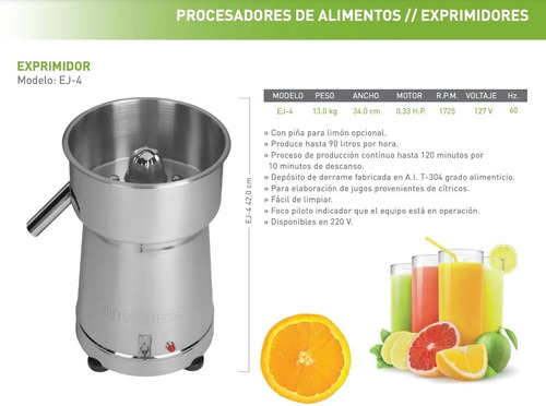 Extractor De Jugo De Naranja International Ej 4 + 2 Regalos | Meses sin  intereses