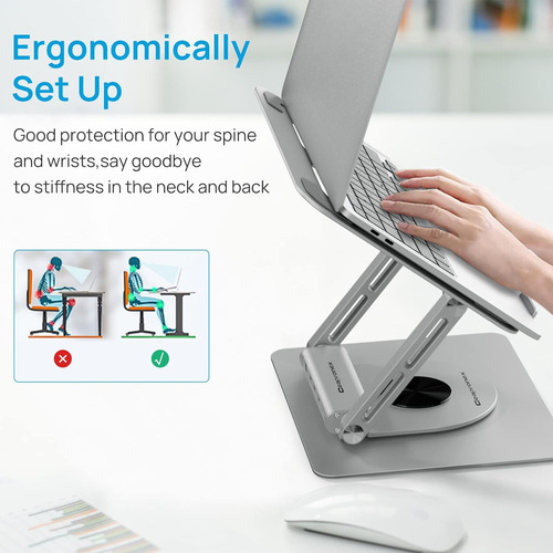 Usb C Laptop Docking Station Stand Con Base Girat...