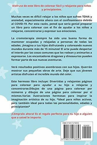 Tdha Libro Para Colorear Para Niños Con Trastorno., De Bale, Katy. Editorial Independently Published En Español
