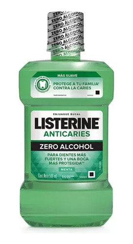 Enjuague Bucal Anticaries Sin Alcohol 500ml Listerine 