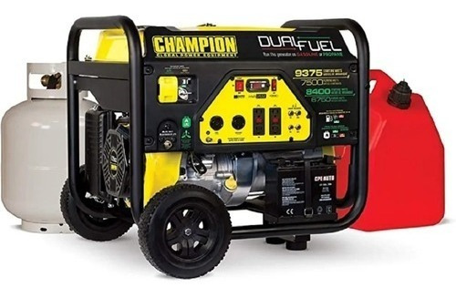 Generador Champion Dual 7500/9375 Watts Bateria Incluida