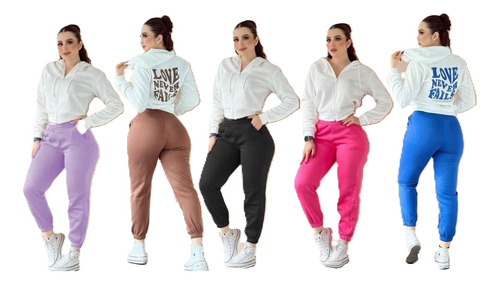 Conjunto Pants De Moda Para Dama Azul Lisa L