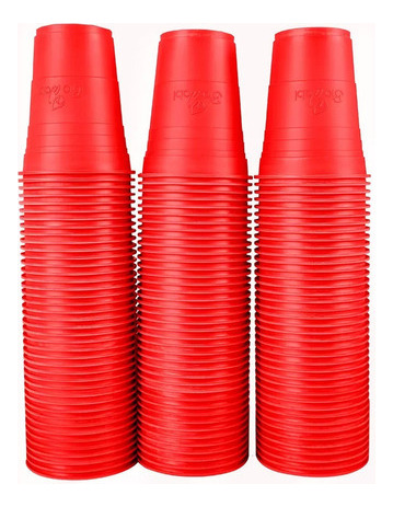 Vasos Rojos Compostable 120 Pzas De 530 Ml, Biowabi