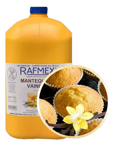 Saborizante Mantequilla Vainilla Rafmex Galon 4 Lts