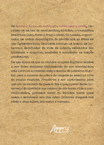 Apocalíptica, De Batista, Jéssica Pingarilho. Editorial Artera Editora, Capa Mole, Edição 2023-05-12 00:00:00 Em Português
