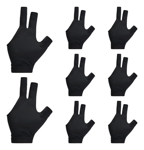 Dslsqd 8 Guantes De Billar, Guantes De Piscina Con 3 Dedos, 