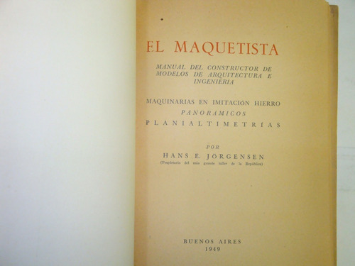 El  Maquetista  -  Hans  E..  Jörgensen