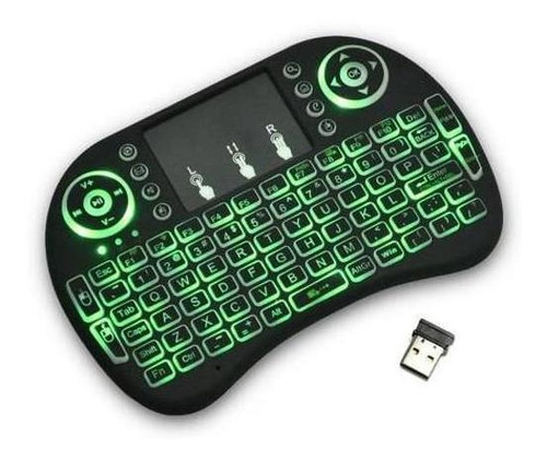 Mini Teclado Wireless Bluetooth Touchpad Sem Fio Iluminado