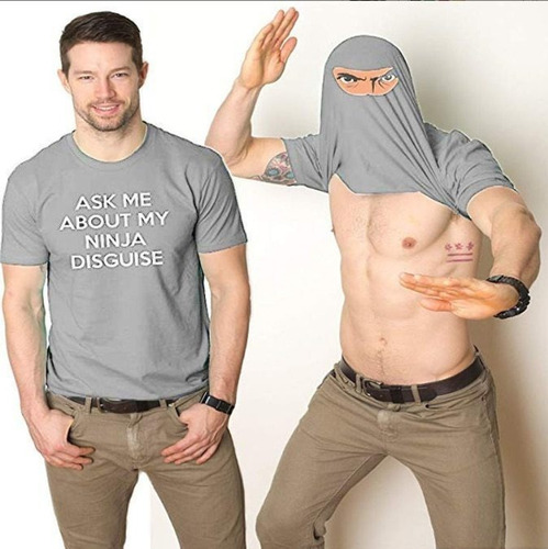 Camiseta Xs-5xl Para Hombre Ask Me About My Ninja Disguise