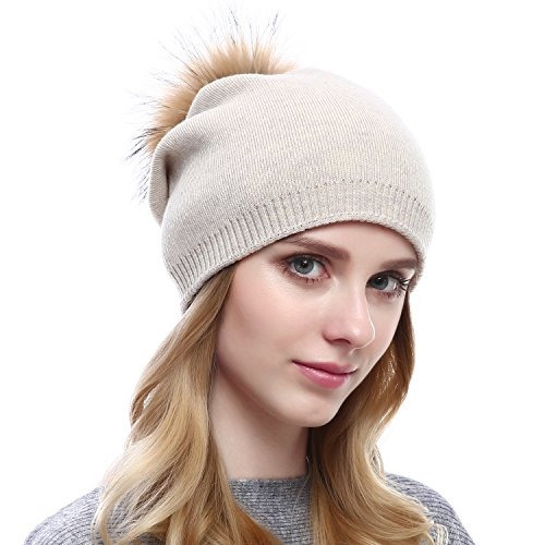 Gorro De Lana Para Mujer De Punto  Invierno Sólido Cachemir