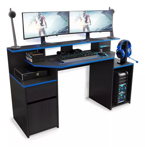 Mesa de ordenador de escritorio, mueble de oficina, doble e-sports, con  personalidad, para el hogar, dormitorio, Gaming