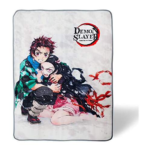 Demon Slayer Tanjiro & Nezuko Plush Throw Blanket | Sup...