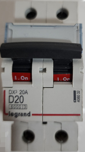 Interruptor Automatico 2p 20a D 10 Ka Bipolar 408032 Legrand