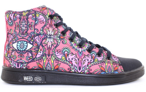 Zapatillas Botitas Lona Dama Weed Shoes Dibujos Nuevas 0005