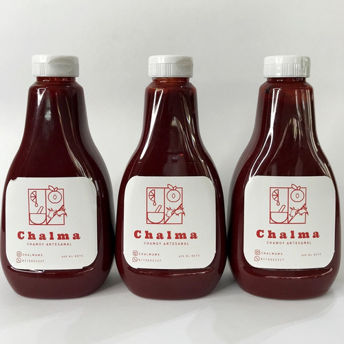 Chamoy Artesanal Chalma 600ml (3 Pck)