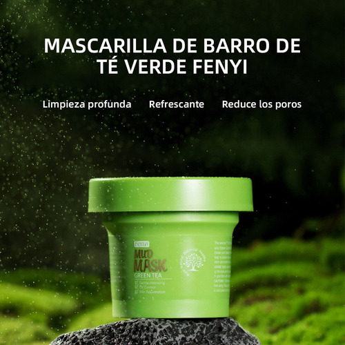 Hr Mascarilla De Té Verde Mascarilla De Barro Limpiadora