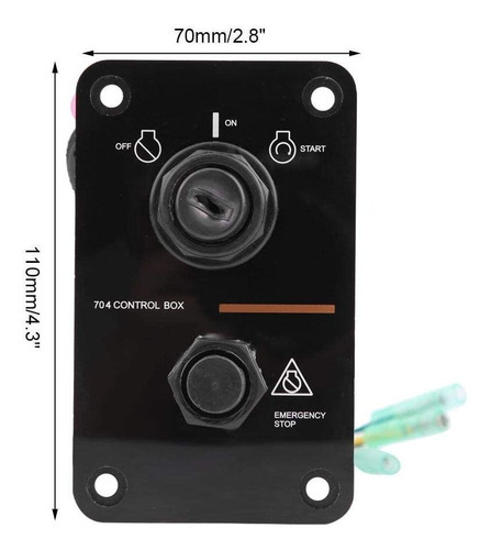 Panel Interruptor Una Sola Llave 12 V Para Yamaha Outboard