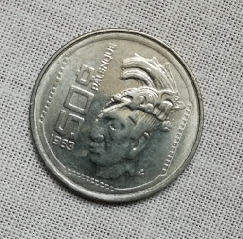 Moneda 50 Centavos Palenque 1983 Poco Circulada C. Brillo