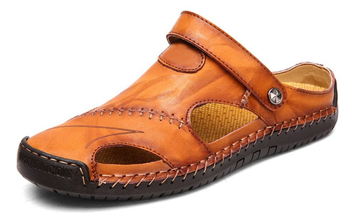 Sandalias Cómoda Hombre Antideslizante Casual Piel Caballero