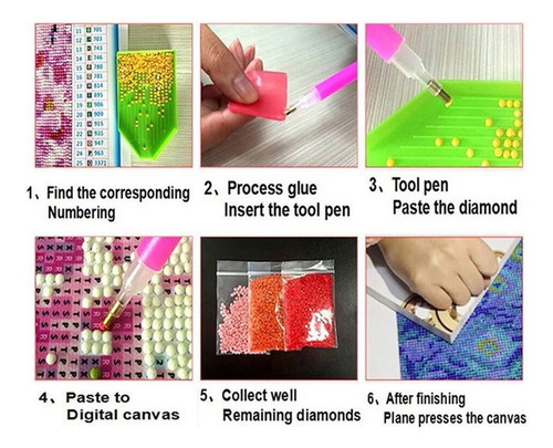Pinturas Bordadas 3d 5d Pegadas Con Diamantes De Imitación,