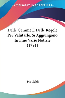 Libro Delle Gemme E Delle Regole Per Valutarle. Si Aggiun...