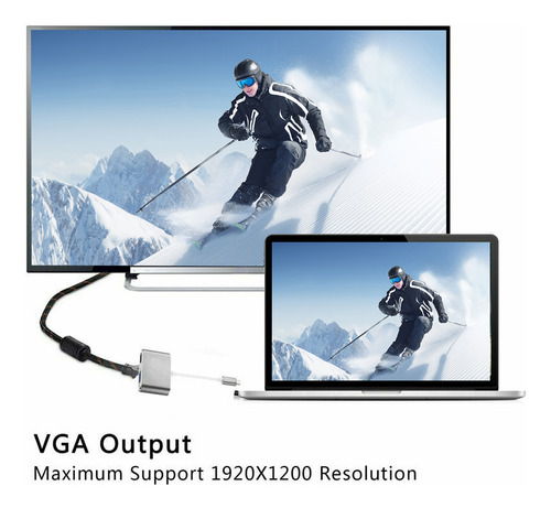 Adaptador Tipo C Hub A Vga Hdmi Dvi Displayport/3.1 Ethernet