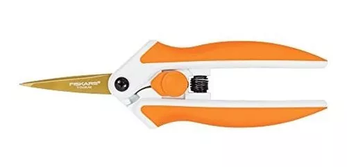 Fiskars SoftGrip - Tijeras de micropunta, tijeras de tela para coser, artes  y manualidades, acero inoxidable de 5 pulgadas