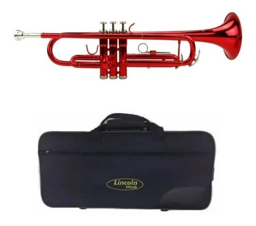 Trompeta Bb Lincoln Winds Jytr 1401 Roja Estuche Boquilla Cu