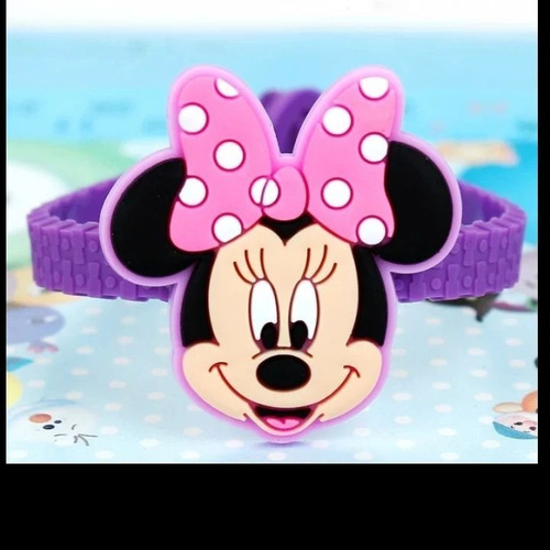 Pulsera Minnie Mouse Niña Color Morada Nuevo