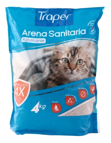 Arena Sanitaria Para Gatos (4 Kg) Traper