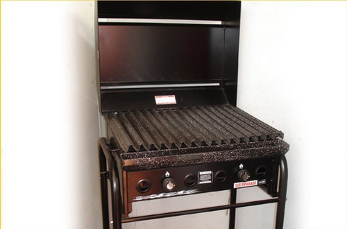 Imagen 1 de 3 de Parrilla A Gas 60x45 Cm Con Tapa Marca Lourdes Modelo M 600