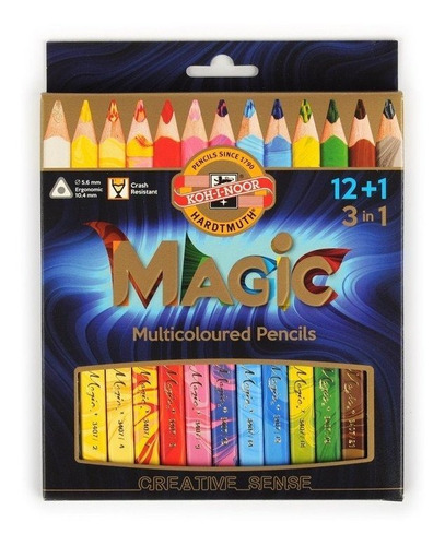 Lapices Koh I Noor Magic Jumbo X12+1 3408 Multicolor