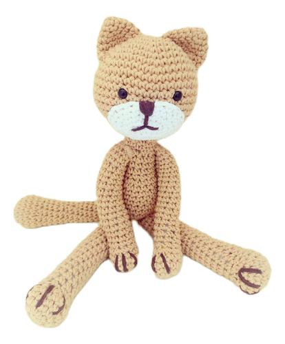 Puma Tejido Crochet Amigurumi -muñeco De Apego- 30cm