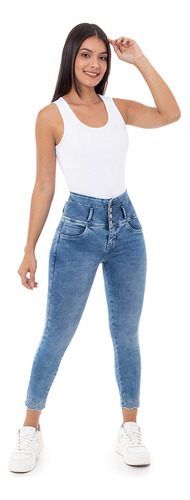 Pantalon Moda Denim Stretch Mujer Hilma