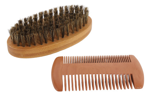 Kit De Tratamento De Barba, Escova De Bigode E Tesoura De Du