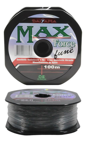 Linha Pesca Max Force Mono Fume 100m N26 0,85mm 165lbs 75kg