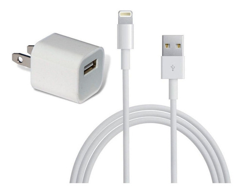 Cargador Cubo 5w+cable Usb/8 Pin 1m Para 5/6/7/8/x/11/12/13