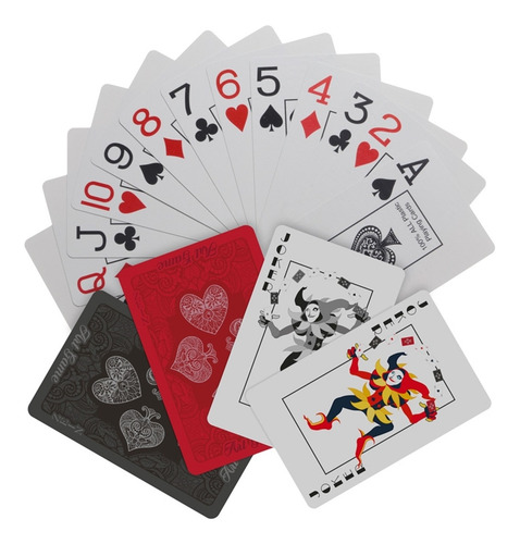 Kit 2 Jogos Baralhos Luxo Plástico Resistente Estojo De Lata