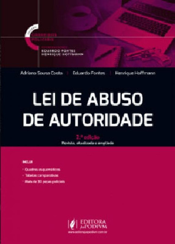 Carreiras Policiais - Lei De Abuso De Autoridade - 2021, De Fontes, Eduardo / Hoffmann, Henrique / Costa, Adriano Sousa. Editora Juspodivm, Capa Mole Em Português