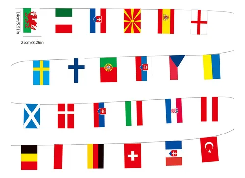 Banderas De Cuerda De La Copa De Europa B, Países Del Mundo,