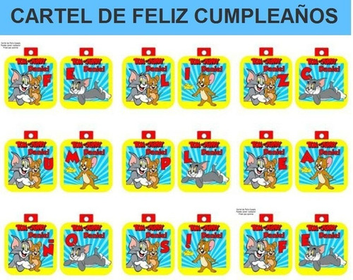 Kit Imprimible Tom Y Jerry Fiesta 3x1