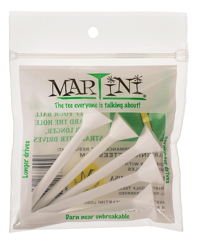 Proactive Sports Martini Golf 3-1/4  Durable Plastic Tees 5-