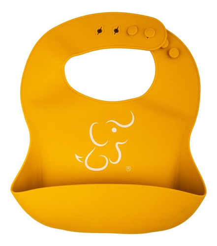 Set De Comida Papu Baby De 1 Babero Y 1 Plato Hondo/bowl Color Amarillo