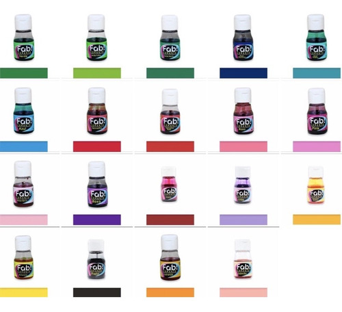 Corante Liquido Fab! Anilina 10ml Kit C/10 Unidades Cores